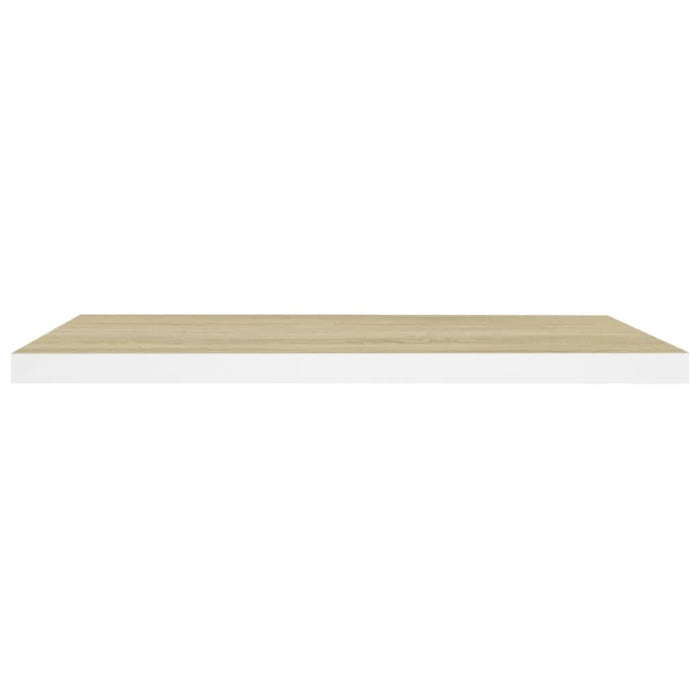 Rafturi perete suspendate 2 buc. stejar/alb 80x23,5x3,8 cm, MDF - WALTI WALTI