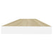Rafturi perete suspendate 2 buc. stejar/alb 80x23,5x3,8 cm, MDF - WALTI WALTI