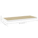 Rafturi perete suspendate 2 buc. stejar/alb 80x23,5x3,8 cm, MDF - WALTI WALTI