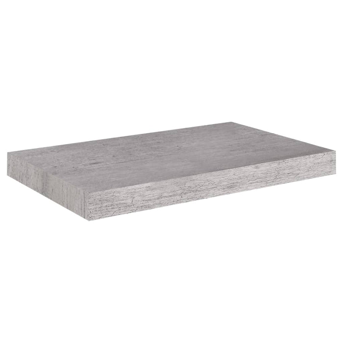 Raft de perete suspendat, gri beton, 50x23x3,8 cm, MDF - WALTI WALTI