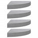 Rafturi de colț de perete, 4 buc., gri beton, 25x25x3,8 cm, MDF - WALTI WALTI