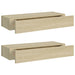 Dulapuri de perete cu sertare 2 buc. stejar 60x23,5x10 cm MDF - WALTI WALTI