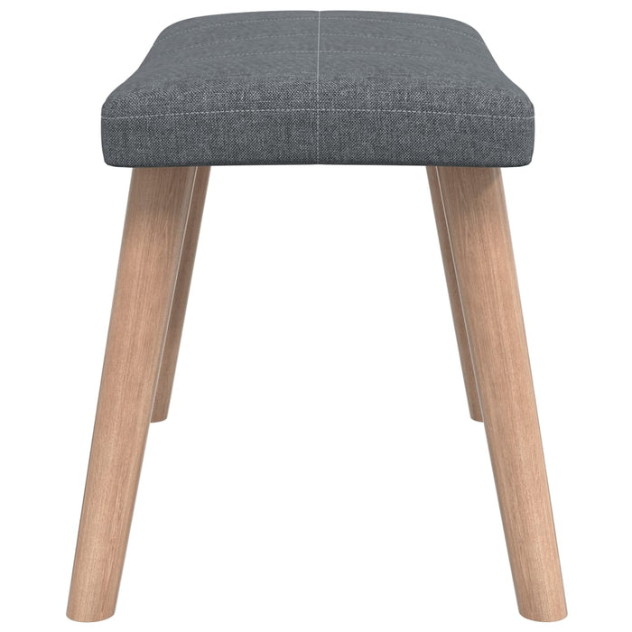 Scaun de relaxare cu taburet, gri închis, textil - WALTI WALTI