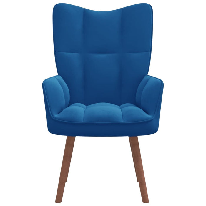 Scaun de relaxare, albastru, catifea - WALTI WALTI