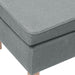 Scaun cu picioare din lemn, gri deschis, material textil - WALTI WALTI