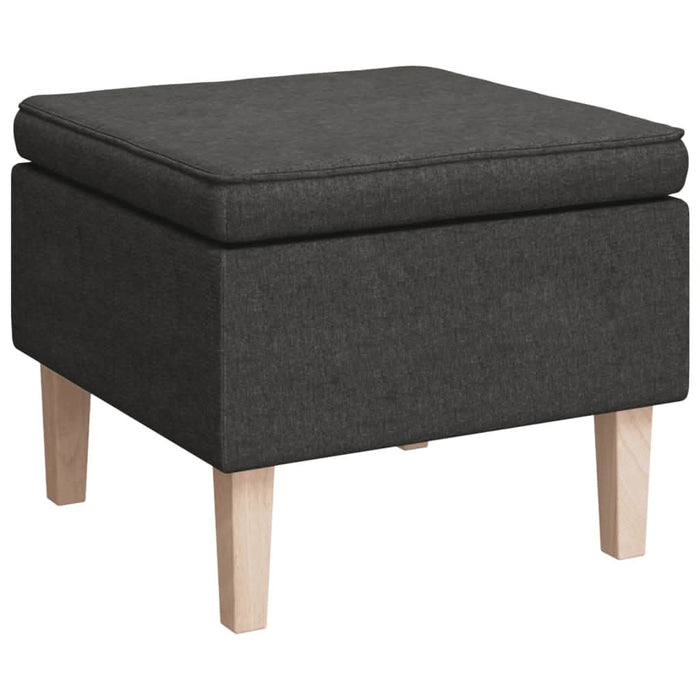 Scaun cu picioare din lemn, gri închis, material textil - WALTI WALTI
