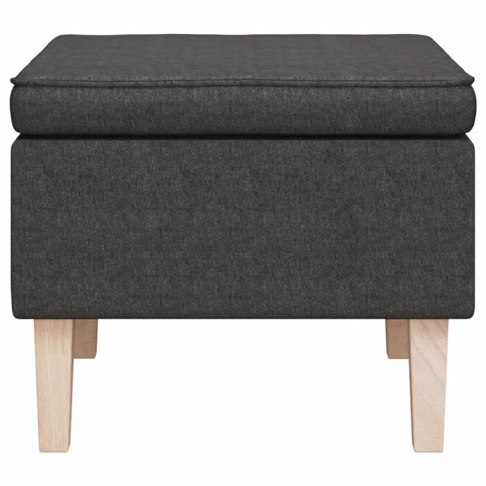 Scaun cu picioare din lemn, gri închis, material textil - WALTI WALTI