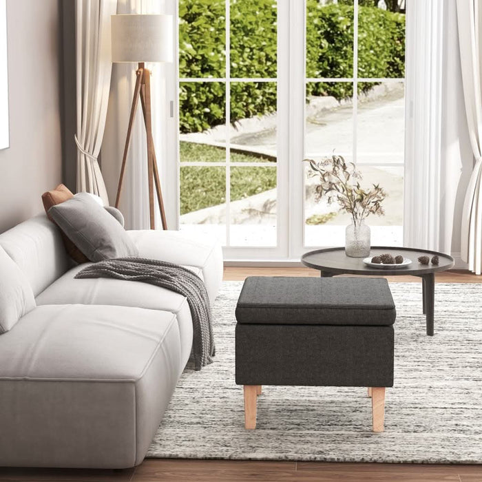 Scaun cu picioare din lemn, gri închis, material textil - WALTI WALTI