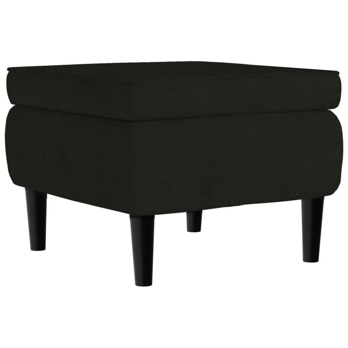 Scaun cu picioare din lemn, negru, catifea - WALTI WALTI