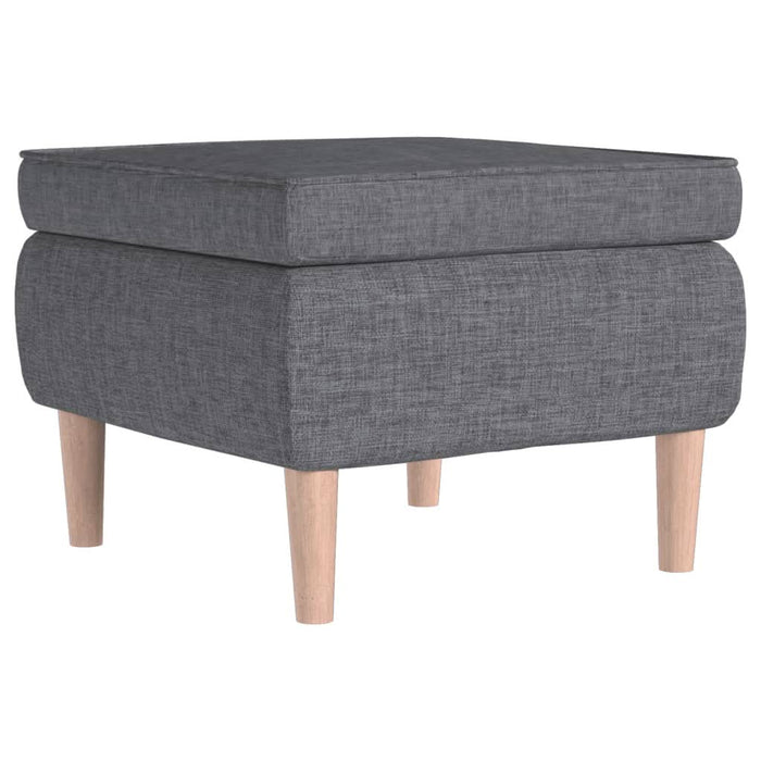 Scaun cu picioare din lemn, gri deschis, material textil - WALTI WALTI