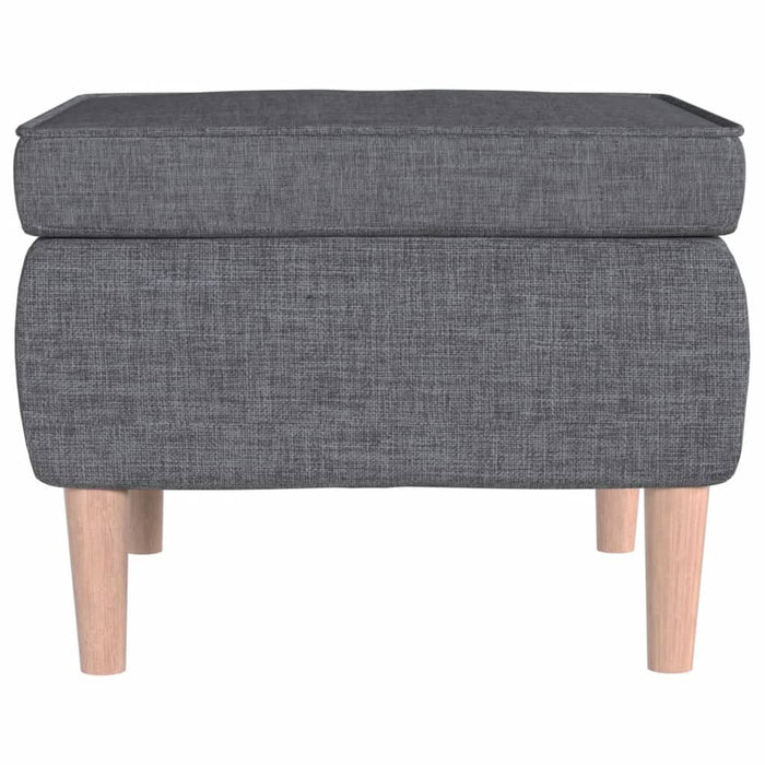 Scaun cu picioare din lemn, gri deschis, material textil - WALTI WALTI