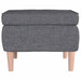 Scaun cu picioare din lemn, gri deschis, material textil - WALTI WALTI