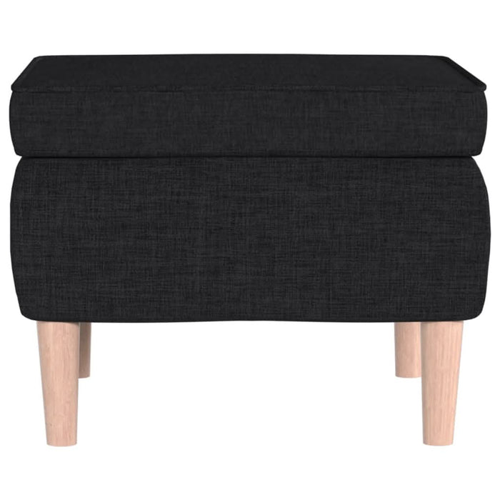 Scaun cu picioare din lemn, negru, material textil - WALTI WALTI