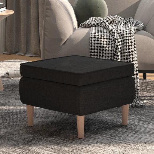 Scaun cu picioare din lemn, negru, material textil - WALTI WALTI