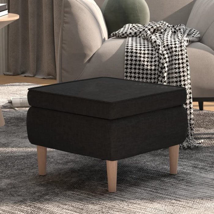 Scaun cu picioare din lemn, negru, material textil - WALTI WALTI