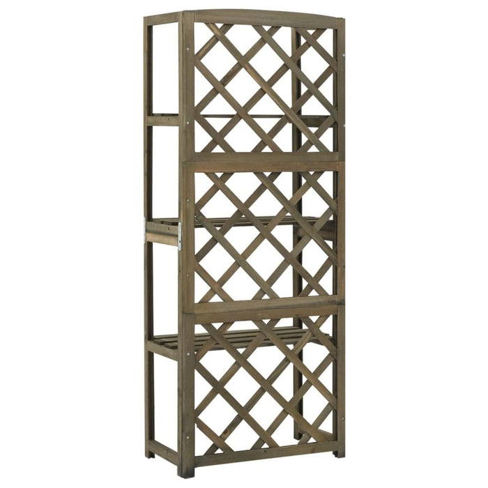 Spalier cu rafturi, gri, 55x30x140 cm, lemn masiv brad - WALTI WALTI