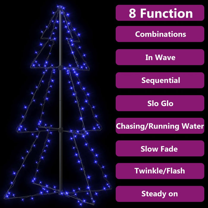 Brad Crăciun conic, 78x120 cm, 160 LED-uri, interior & exterior - WALTI WALTI