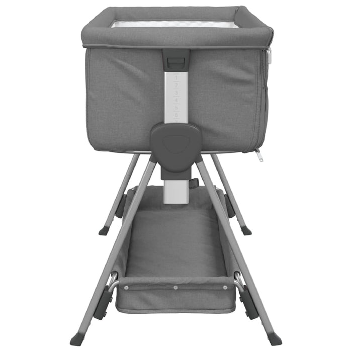 Pat pentru copii cu saltea, gri închis, pânză textil - WALTI WALTI