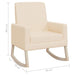 Scaun balansoar, crem, material textil - WALTI WALTI