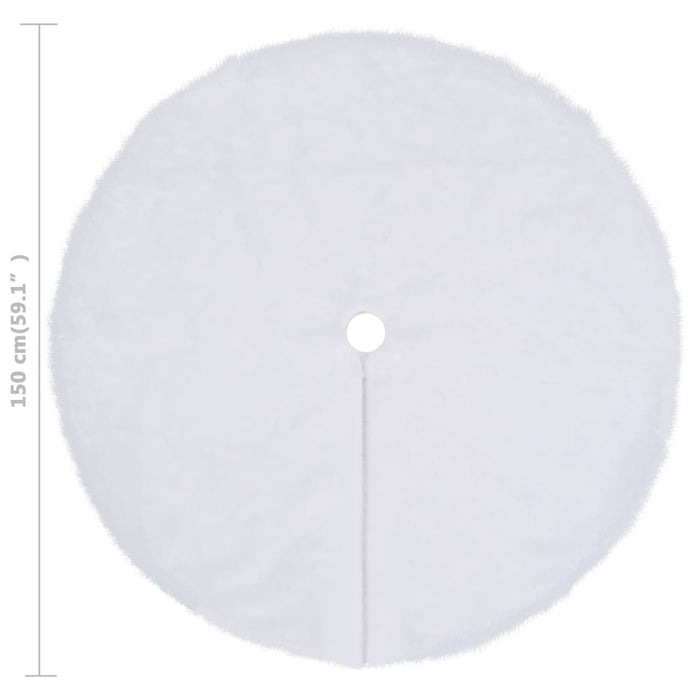 Covor fustă brad Crăciun, alb, 150 cm, blană artificială - WALTI WALTI