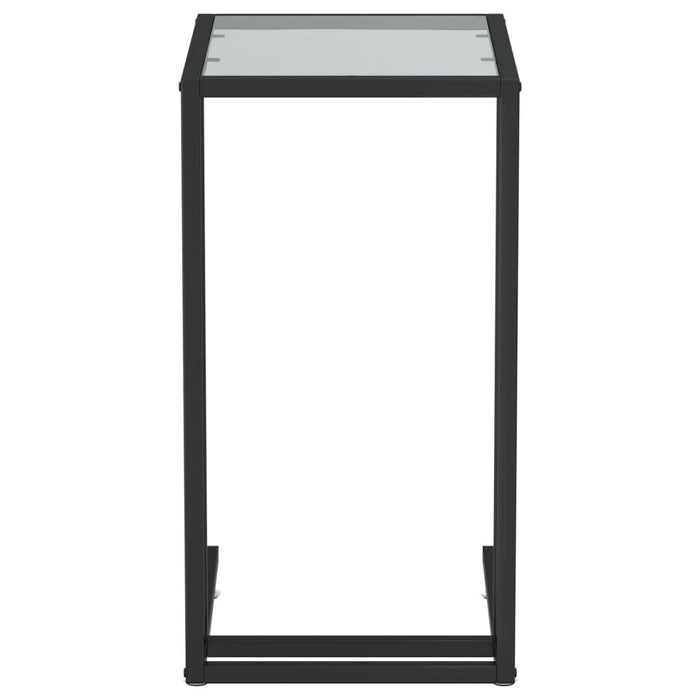 Masă laterală de calculator negru 50x35x65 cm sticlă securizată - WALTI WALTI