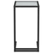Masă laterală de calculator negru 50x35x65 cm sticlă securizată - WALTI WALTI