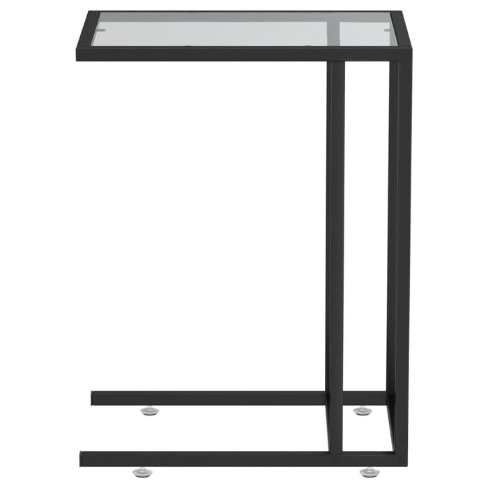 Masă laterală de calculator negru 50x35x65 cm sticlă securizată - WALTI WALTI