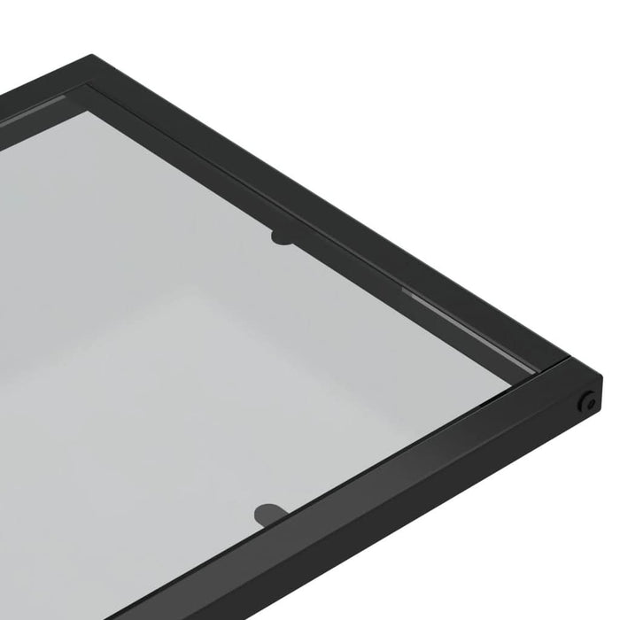 Masă laterală de calculator negru 50x35x65 cm sticlă securizată - WALTI WALTI