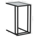 Masă laterală de calculator negru 50x35x65 cm sticlă securizată - WALTI WALTI