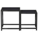 Mese de ceai, 2 buc., negru, MDF - WALTI WALTI