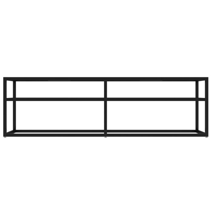 Comodă TV, negru, 140x40x40,5 cm, sticlă securizată - WALTI WALTI