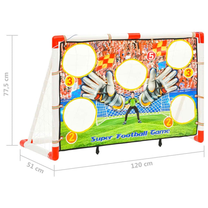 Set poartă de fotbal copii cu perete de poartă 120x51x77,5 cm - WALTI WALTI