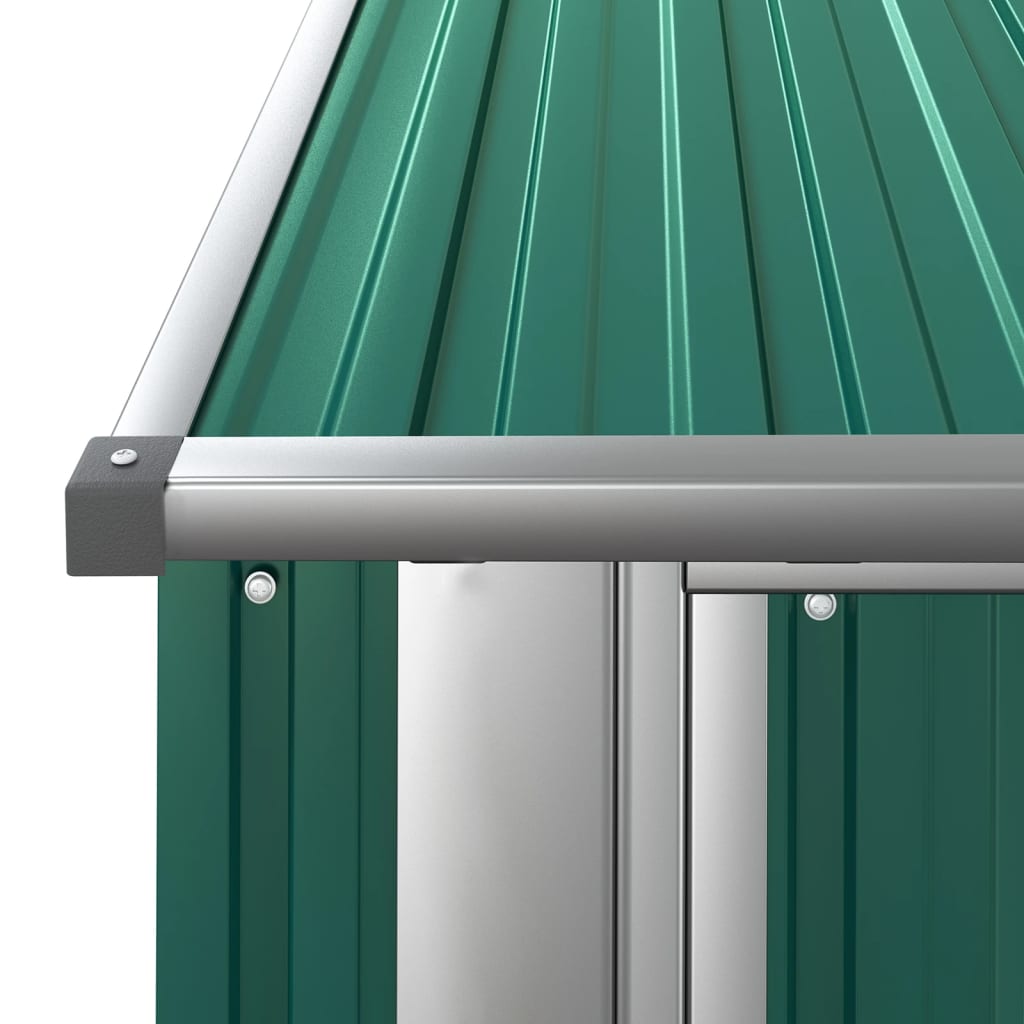Șopron pentru grădină, verde, 180,5x97x209,5 cm, oțel zincat - WALTI