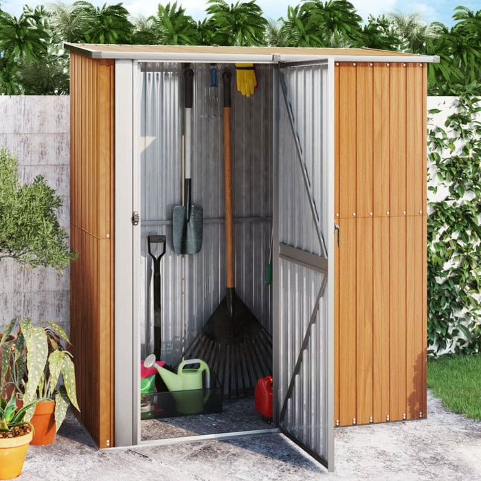 Șopron de grădină 180,5x97x209,5 cm oțel galvanizat aspect lemn - WALTI WALTI