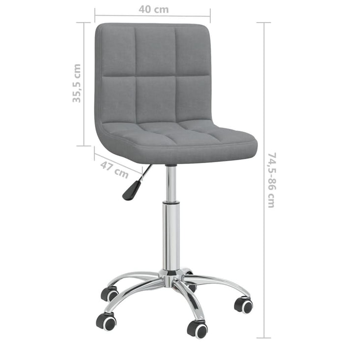 Scaun de birou pivotant, gri deschis, material textil - WALTI WALTI
