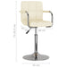 Scaun de bar, crem, material textil - WALTI WALTI