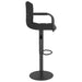 Scaune de bar, 2 buc., negru, material textil - WALTI WALTI