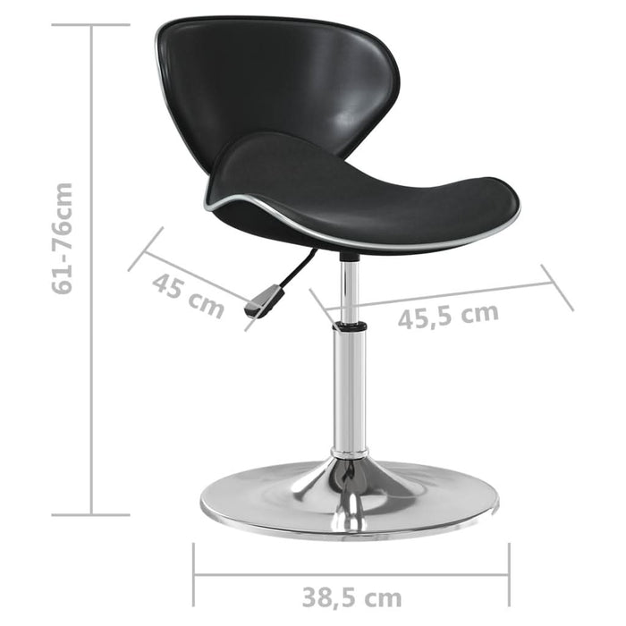 Scaun de bar, negru, piele ecologică - WALTI WALTI
