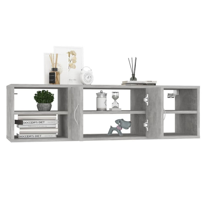 Raft de perete, gri beton, 102x30x29 cm, PAL - WALTI WALTI
