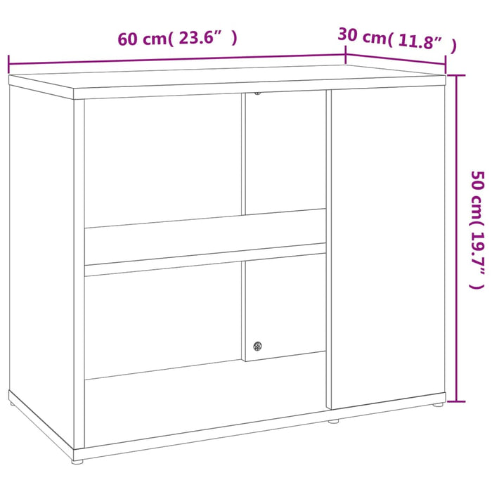Dulap lateral, stejar Sonoma, 60x30x50 cm, PAL - WALTI WALTI