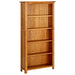Bibliotecă cu 5 rafturi, 70x22x140 cm, lemn masiv de stejar - WALTI WALTI