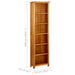 Bibliotecă cu 6 rafturi, 52x22x180 cm, lemn masiv de stejar - WALTI WALTI