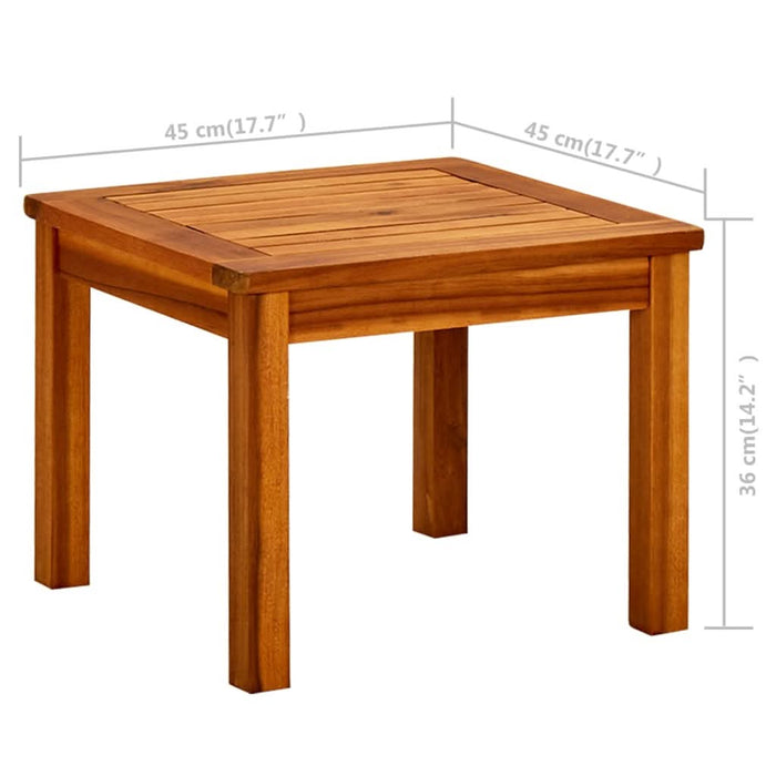 Măsuță de cafea de grădină, 45x45x36 cm, lemn masiv acacia - WALTI WALTI