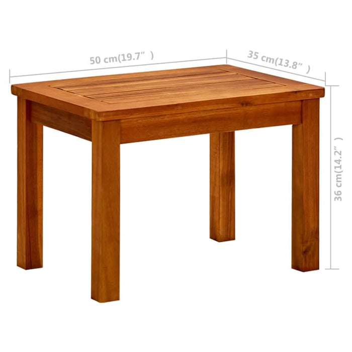 Măsuță de cafea de grădină, 50x35x36 cm, lemn masiv acacia - WALTI WALTI