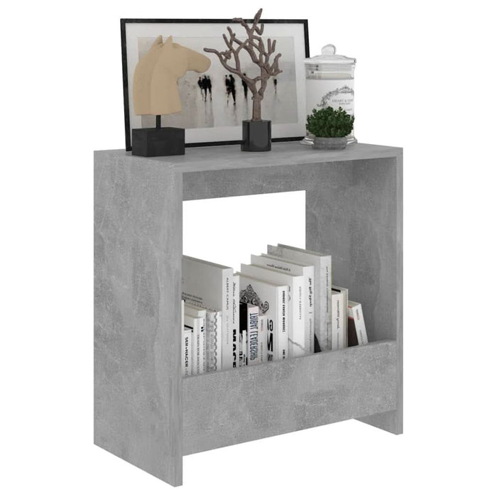 Masă laterală, gri beton, 50x26x50 cm, PAL - WALTI WALTI