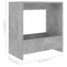 Masă laterală, gri beton, 50x26x50 cm, PAL - WALTI WALTI