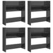 Pantofar perete 4buc. gri extralucios 60x18x60cm lemn prelucrat - WALTI WALTI