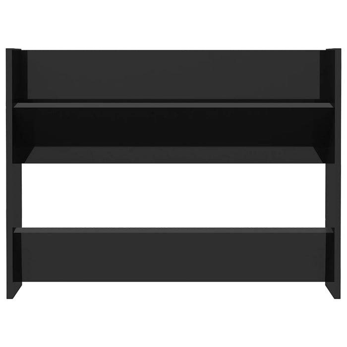 Pantofare de perete, 2 buc., negru extralucios, 80x18x60cm, PAL - WALTI WALTI