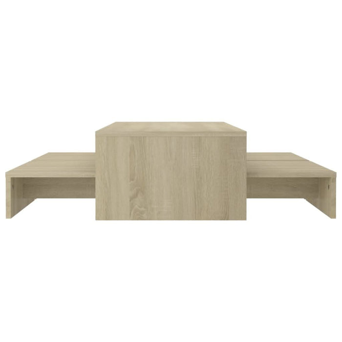 Set măsuțe de cafea suprapuse stejar sonoma 100x100x26,5 cm PAL - WALTI WALTI