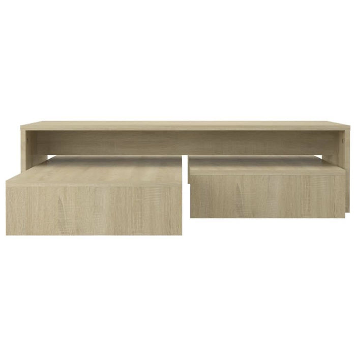 Set măsuțe de cafea suprapuse stejar sonoma 100x100x26,5 cm PAL - WALTI WALTI